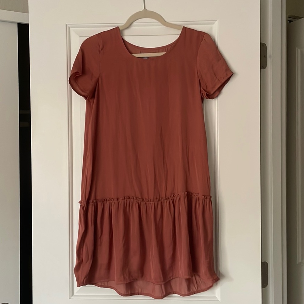 Aerie drop waist rust dress